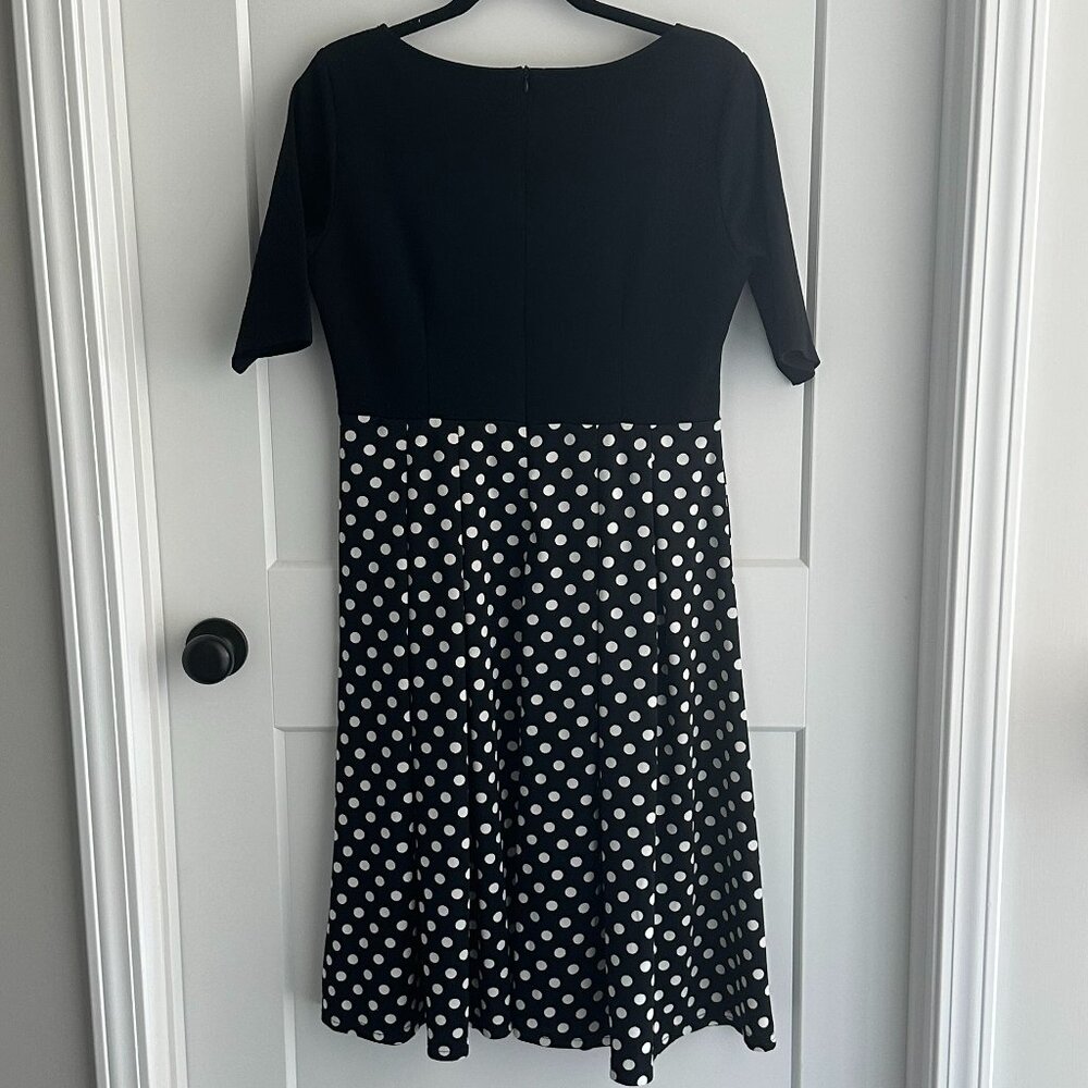 Women's Vintage Patchwork Pockets Swing Casual Dress